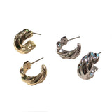 Krista Croissant Thick Hoop Earrings