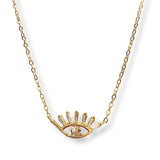 Evil Eye Baguette Lash Necklace