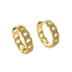 Sparkle Cuban Chain 0.75” Huggies