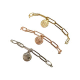 Katie Coin Paper Clip Bracelet
