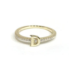 Initial Sparkle GOLD Ring