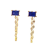 Amy East West Birthstone Chain Studs