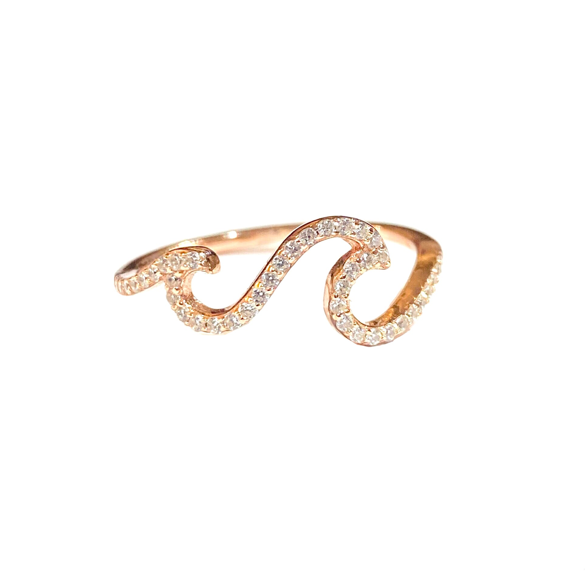 Wave Double Sparkle Ring