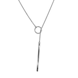 Laura Circle Bar Lariat Necklace