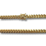 Gold Sterling Silver Curbed Cuban Chain 24” Necklace
