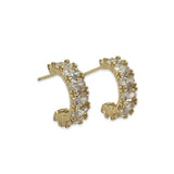 Ovaline Half Hoop Huggie Studs