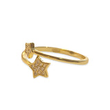 Olivia Double Star Adjustable Ring