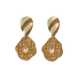 Leather Woven Earrings