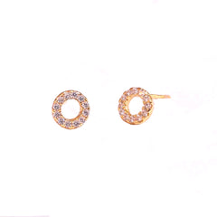 Geovana Circle Hollow CZ Studs