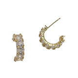 Ovaline Half Hoop Huggie Studs