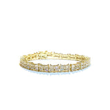 Sterling Silver Baguette Evening Tennis Bracelet