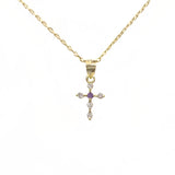 Cross Purple Necklace