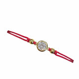 Amy Red Thread Bezel Bracelet