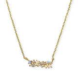 Barbara Moonstone Opaline Cluster Bar Necklace