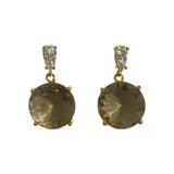 Amy Circle Teardrop Statement Earrings