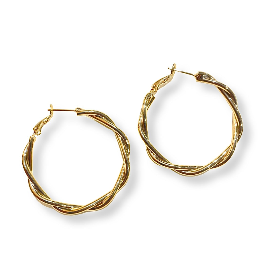 Krista Twist Hoop 1.25” Earrings