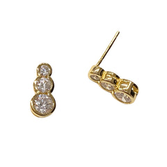 Amy Triple Bezel Studs