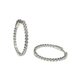Sparkle Bezel French Clasp Small 1.1” Hoops