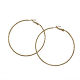 Crysta Thin Textured Hoops