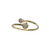 Olivia Double Bezel Adjustable Ring