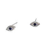 Evil Eye Shaped Sapphire Studs