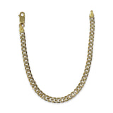 Two Tone Cuban Chain Medium Thick 4mm & 7” Bracelet