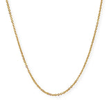 18K Gold Filled Rolo 1mm Chain Necklace