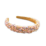 Noellery Pink Puff Tweed Headband