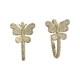 Sweet Butterfly Hoop Earrings
