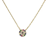 Multicolor Evil Eye Round Necklace