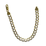 Two Tone Cuban Chain Thick 5mm & 7” Bracelet