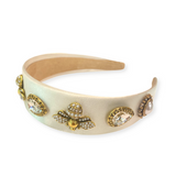 Bumble Bee Pearl Charms Headband