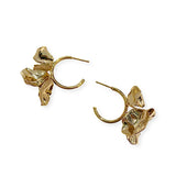 Metal Petals Hoop Earrings