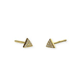 Tiny Sparkle Triangle Studs