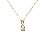 Opaline White Opal Infinity Necklace