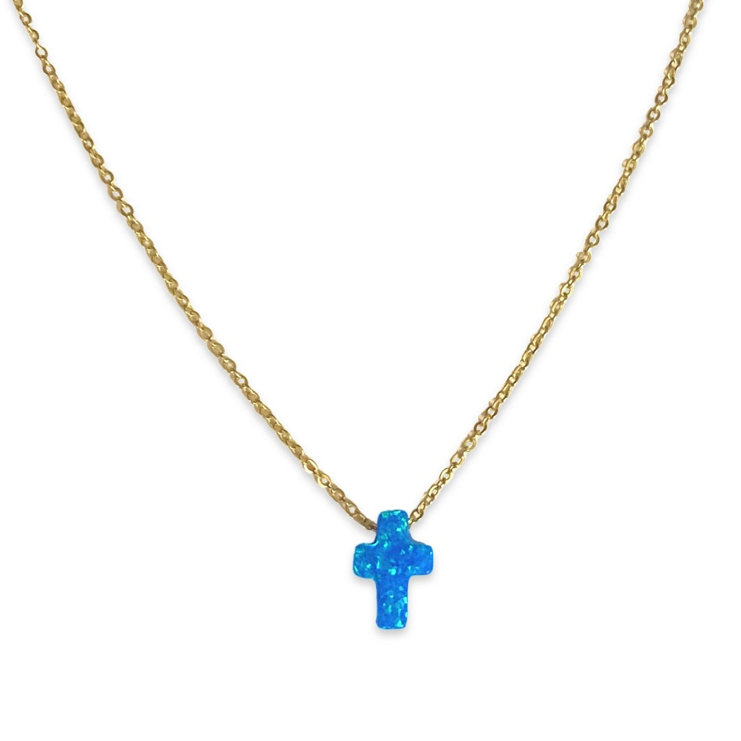 Blue opal deals cross