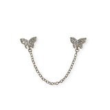 Sweet Double Butterfly Chain Earrings