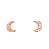 Luna Crescent Moon Sparkle Studs