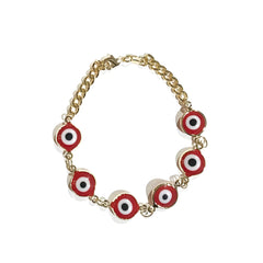 Gold Filled 6 Evil Eye Bracelet
