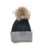 Cara Two Tone Pom Pom Hat
