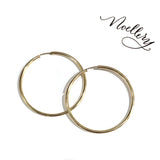 Sterling Silver Hoops Gold Thick