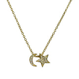 Starley Moon Star Charm Necklace