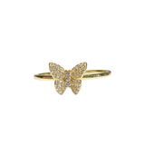 Sweet Butterfly Pave Ring