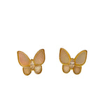 Sweet Butterfly Mother Of Pearl Studs