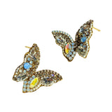 Karen Butterfly Cluster Stud Earrings