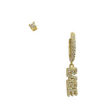 Noellery Gold Babe Huggie Clear Stud Set