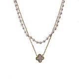 Flora Pearl Layered Necklace