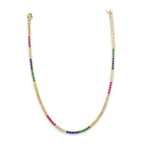 Amy Eternity Sparkle Rainbow Anklet