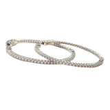 French Clasp Pave Medium 1.5” Hoops