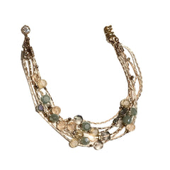 Karen Crystal Strands Statement Earrings
